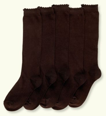 5 Pairs of Cotton Rich Knee High Socks with StayNEW™ Image 1 of 2