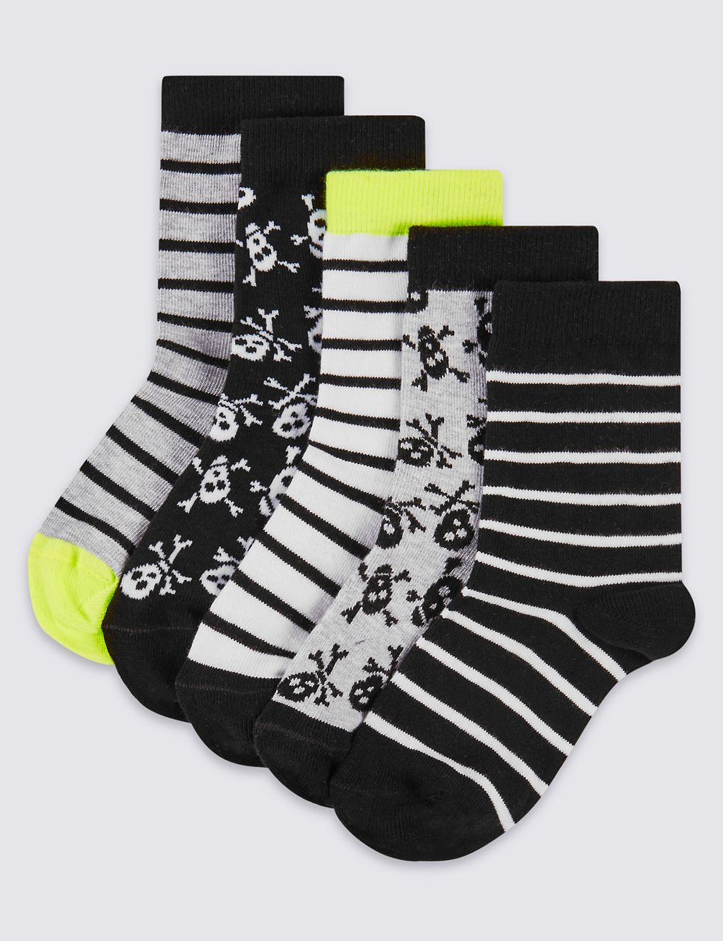 5 Pairs of Cotton Rich Socks (7-14 Years) 1 of 1