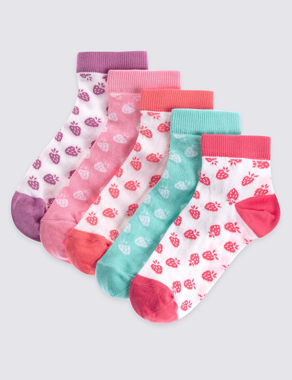 5 Pairs of Cotton Rich Socks with Freshfeet™ (12 Months - 14 Years) Image 1 of 1