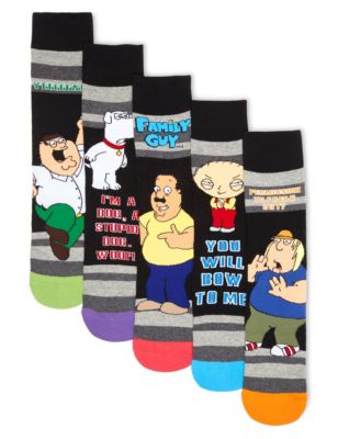5 Pairs Of Family Guy Socks M S Collection M S