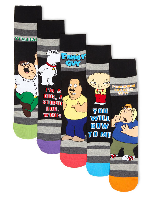 5 Pairs of Family Guy Socks Image 1 of 1