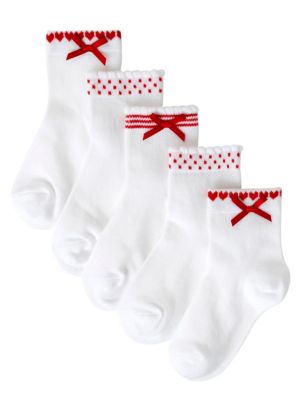 5 Pairs of Freshfeet™ Cotton Rich Assorted Socks (2-11 Years) Image 1 of 1
