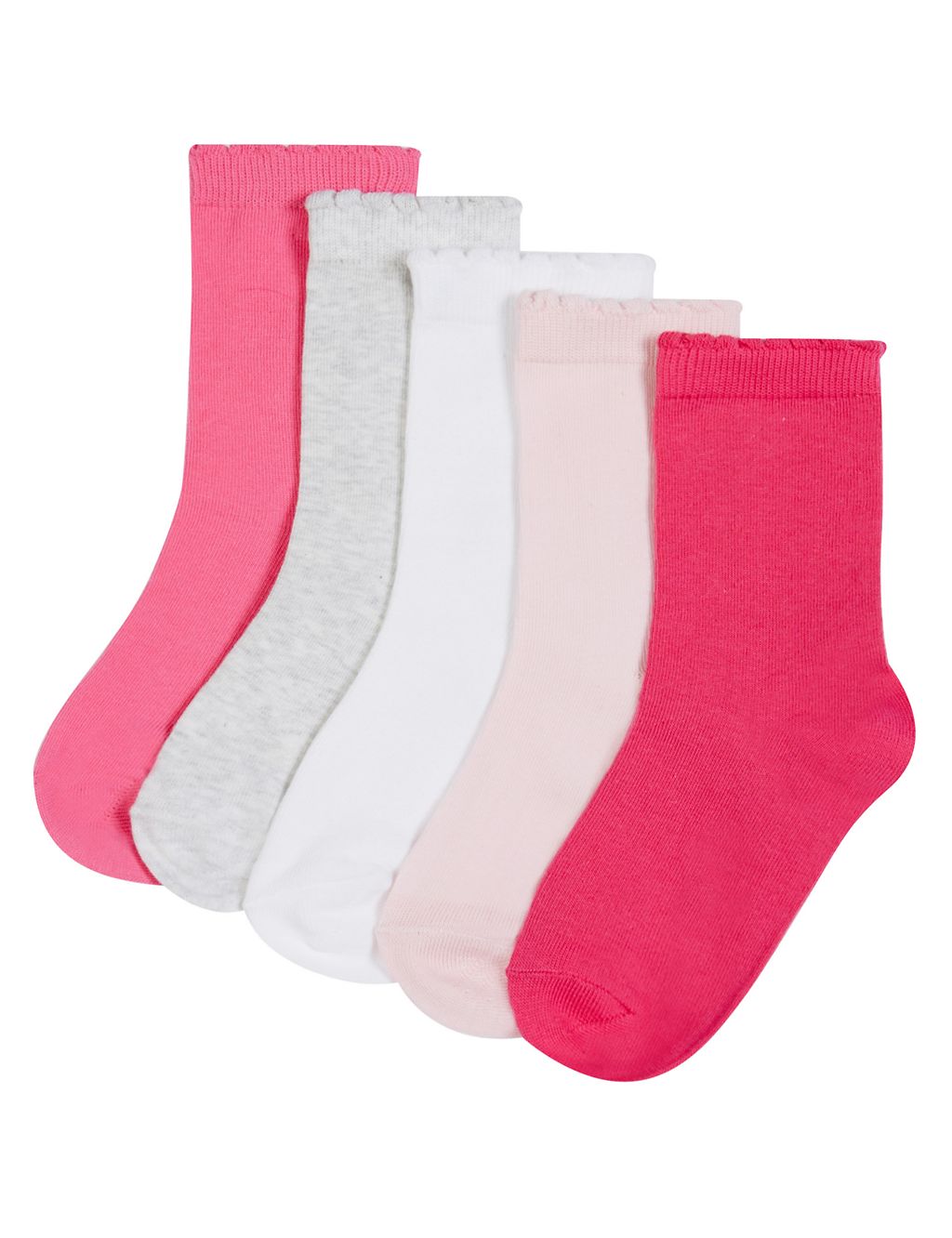 5 Pairs of Freshfeet™ Cotton Rich Socks  (1-7 Years) 1 of 1