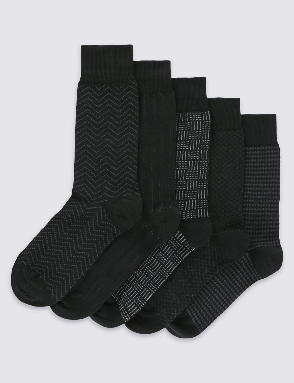 5 Pairs of Freshfeet™ Cotton Rich Socks 1 of 2