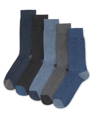 5 Pairs of Freshfeet™ Cushioned Sole Socks | M&S Collection | M&S
