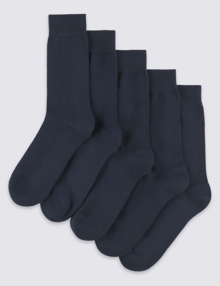 5 Pairs of Freshfeet™ Cushioned Sole Socks 1 of 1