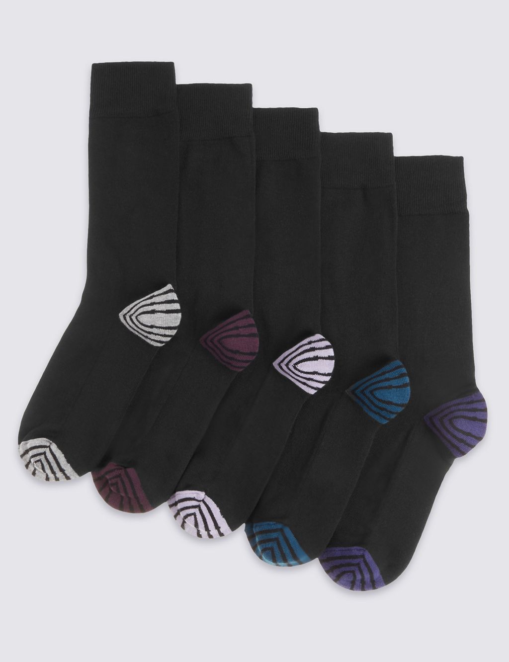 5 Pairs of Freshfeet™ Cushioned Sole Socks 3 of 3