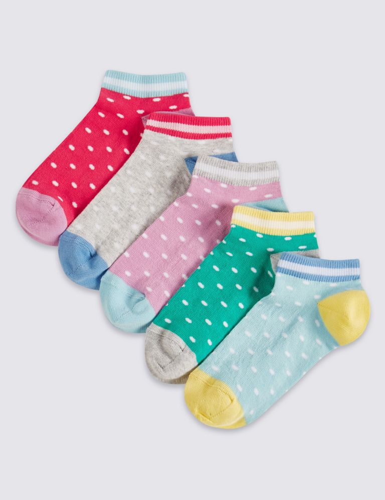 5 Pairs of Trainer Liner Socks (3-14 Years) 1 of 1