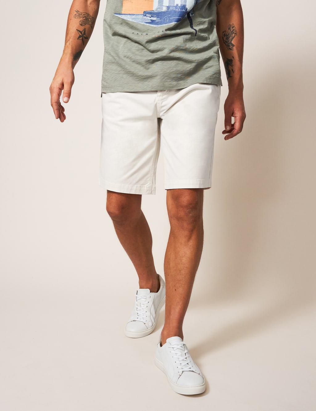 Mens white sale shorts with pockets