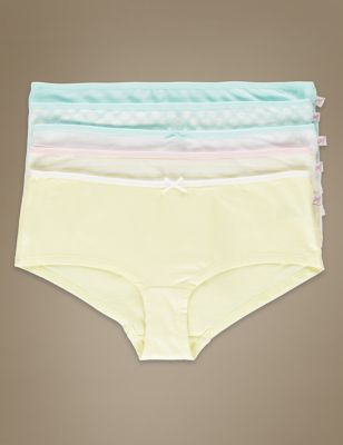 5 pack Cotton Lycra Low Rise shorts Image 2 of 3