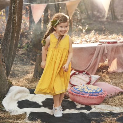 Girls yellow cheap summer dress