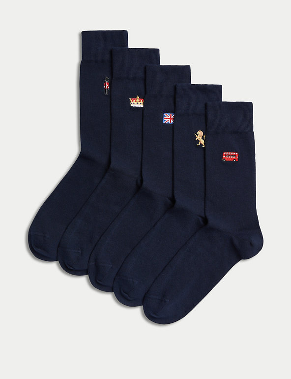 5pk Cool & Fresh™ British Cotton Rich Socks Image 1 of 2