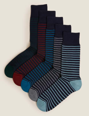 5pk Cool & Fresh™ Cushioned Socks M&S Collection M&S