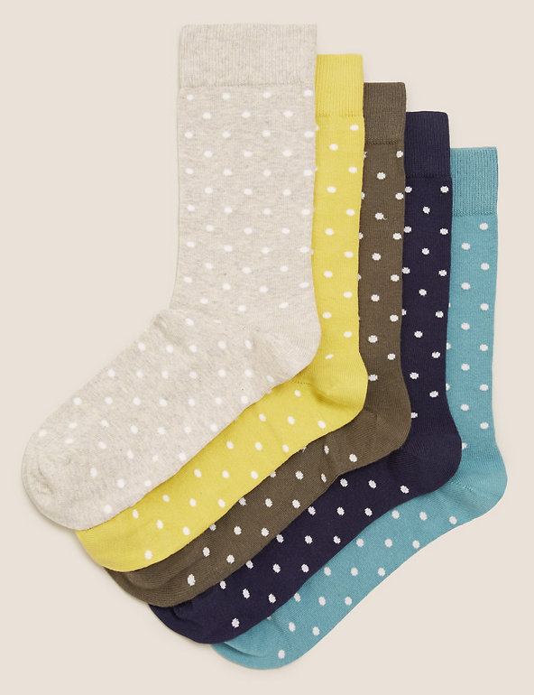 5pk Cool & Fresh™ Polka Dot Socks Image 1 of 1