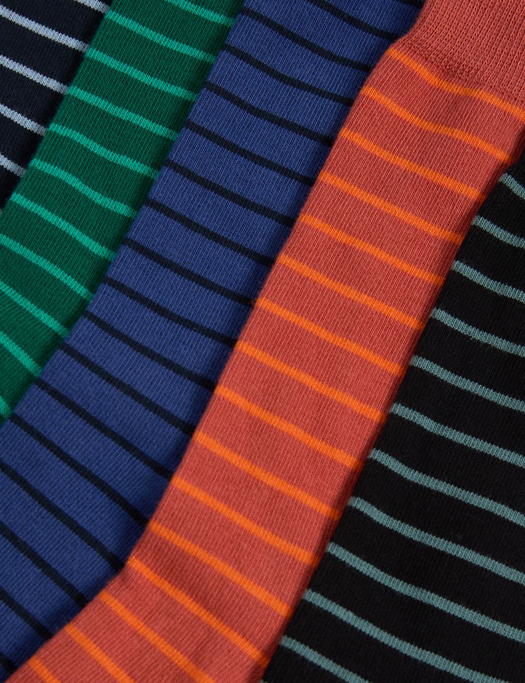 5pk Cool & Fresh™ Striped Cotton Rich Socks 2 of 2