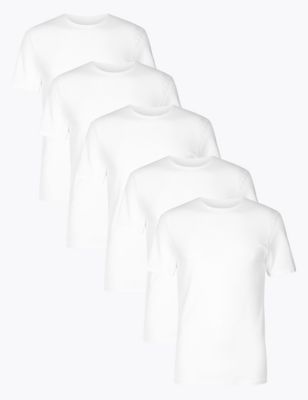5pk Cool & Fresh™ T-Shirt Vests | M&S Collection | M&S