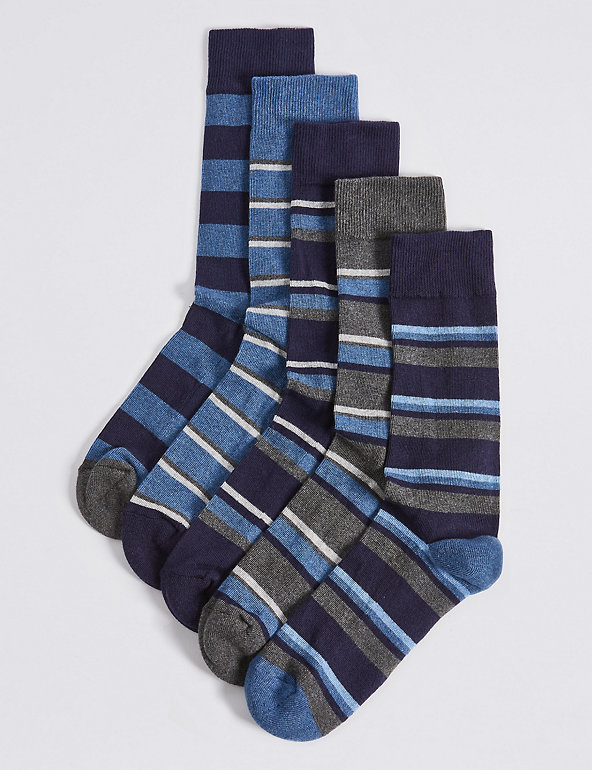 5pk Cool & Freshfeet™ Cushioned Sole Socks Image 1 of 1