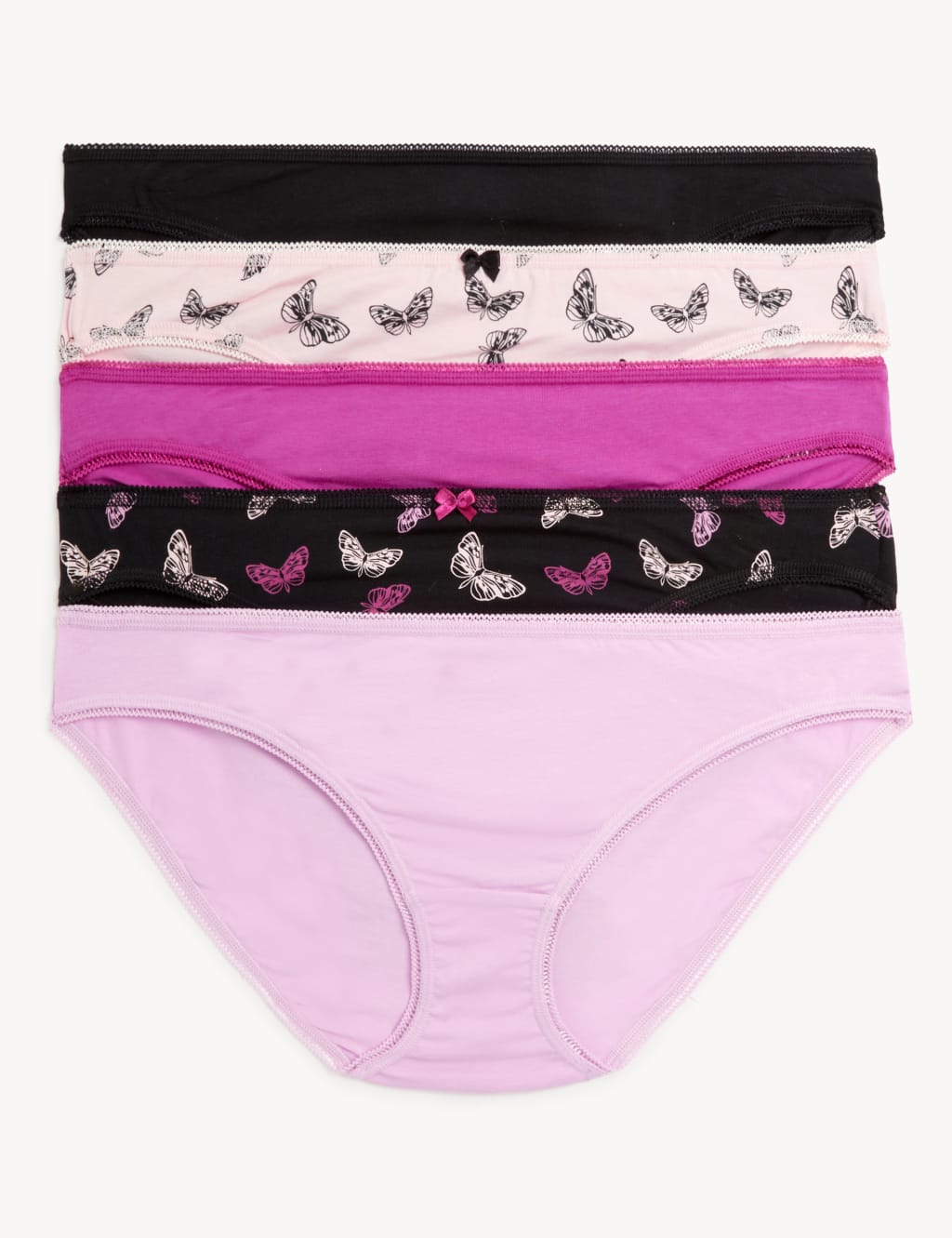 5pk Cotton Lycra™ Bikini Knickers M&S