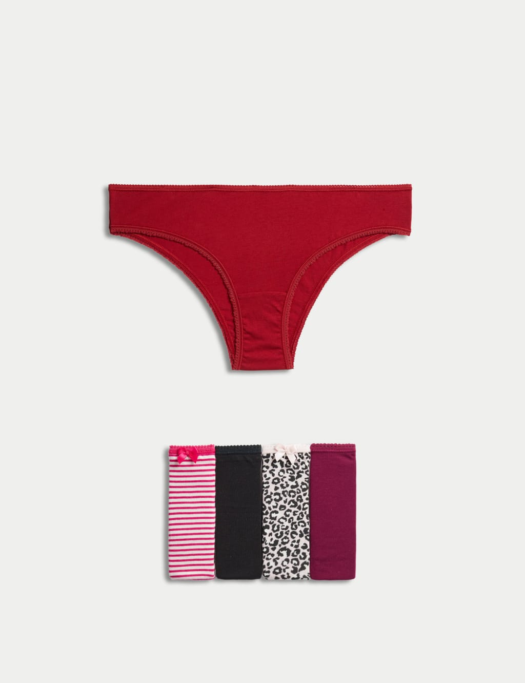 5pk Cotton Lycra™ Brazilian Knickers M&S Collection M&S