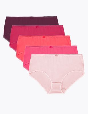 50.0% OFF on Marks & Spencer Women Panties IBO Cotton Lycra FB 5pk Red