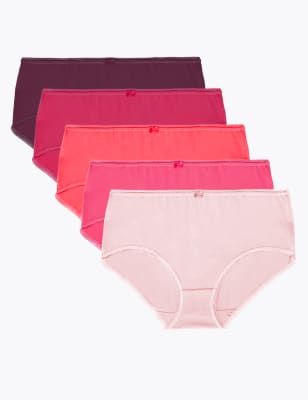 Marks & Spencer 5pk Cotton Lycra® Midi Knickers Panties Underwear Lingerie,  Women's Fashion, New Undergarments & Loungewear on Carousell