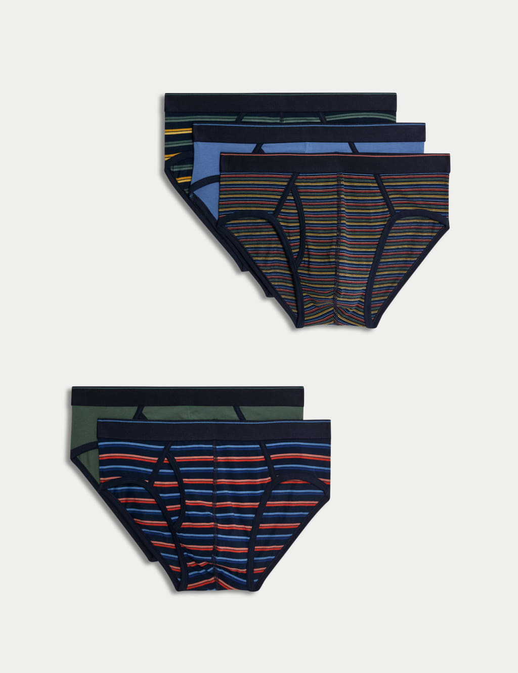 5pk Cotton Rich Cool & Fresh™ Striped Briefs 3 of 3