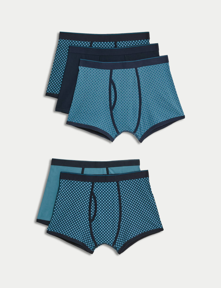 5pk Cotton Rich Cool Fresh Trunks