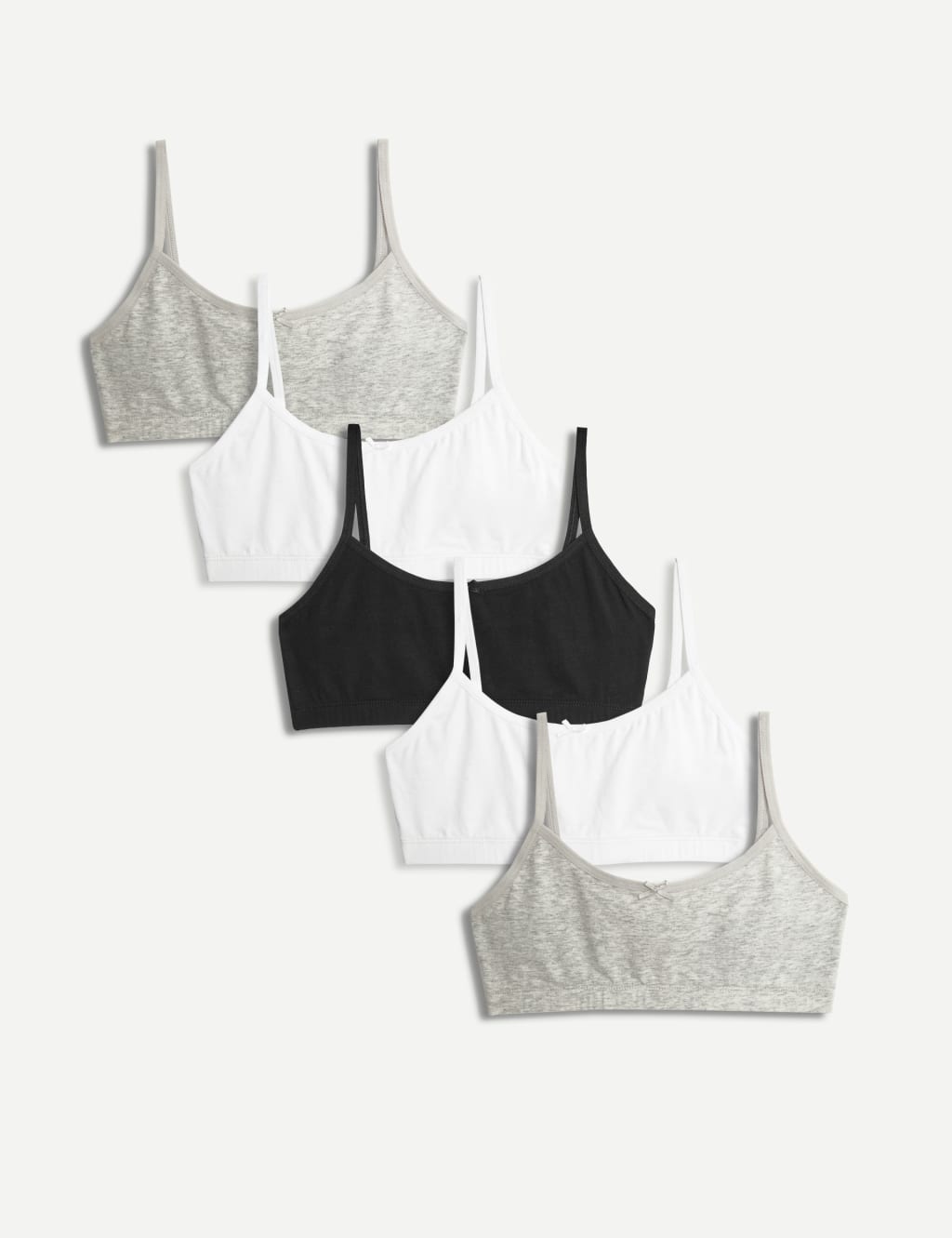 5pk Cotton Rich Crop Tops (6-16 Yrs) 3 of 3