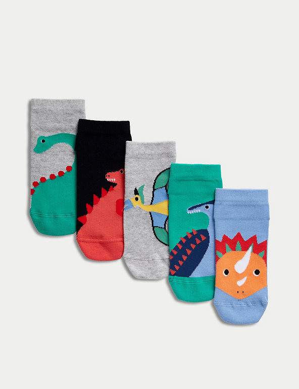 5pk Cotton Rich Dinosaur Trainer Liners™ Image 1 of 2