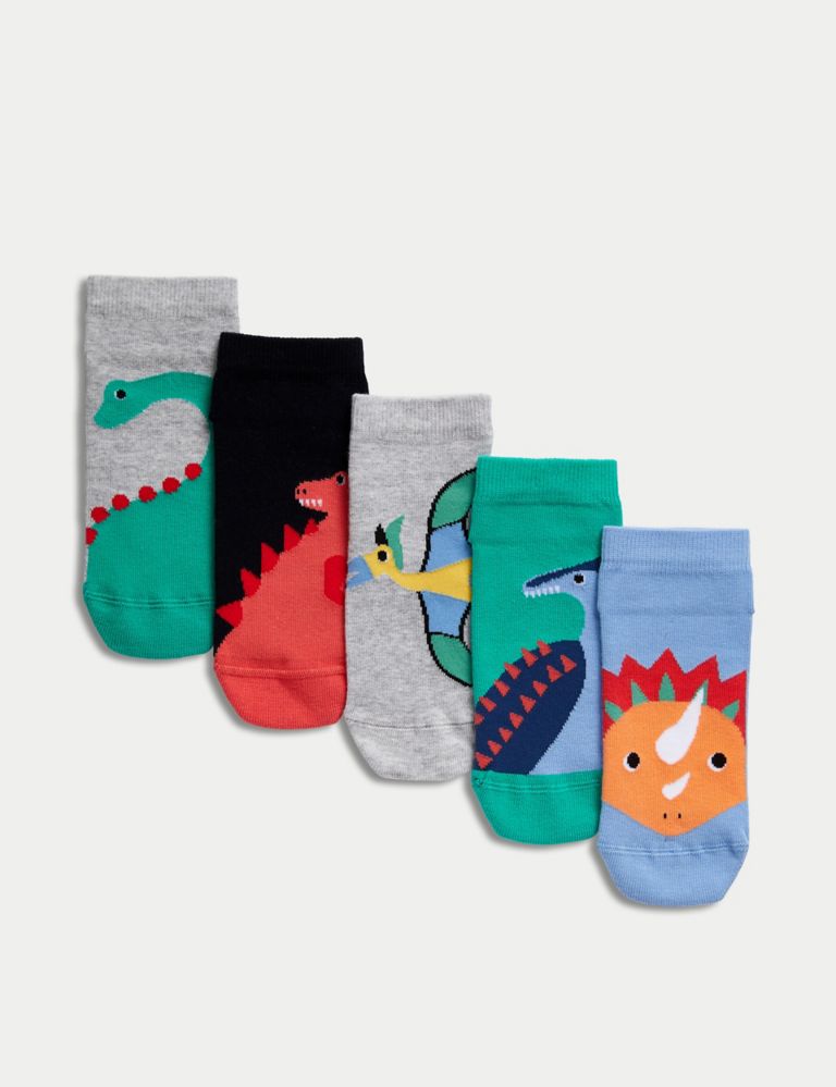 5pk Cotton Rich Dinosaur Trainer Liners™ 1 of 1