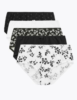 Ex-Store Multipack Cotton Rich Midi Knickers 5 Pack Lucky Dip 10 :  : Fashion