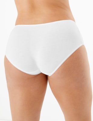 Marks & Spencer 5pk Cotton Lycra® Midi Knickers Panties Underwear