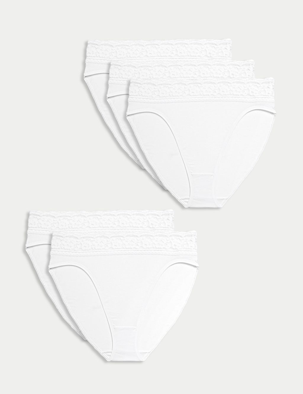 Buy White High Leg Knickers 5 Pack 20, Knickers