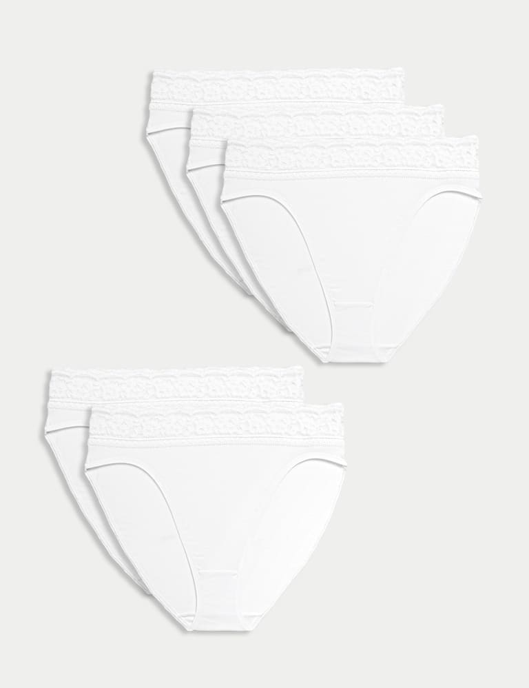 Pack of 2 pairs of Pur Coton midi knickers in white