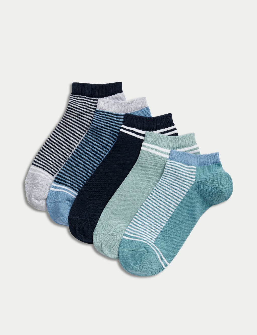 5pk Cotton Rich Patterned Trainer Liners™, M&S Collection