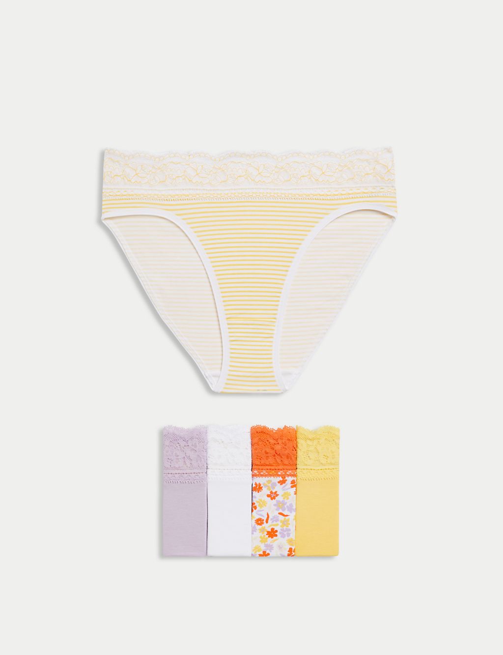 5pk Cotton Rich Printed High Leg Knickers 3 of 5