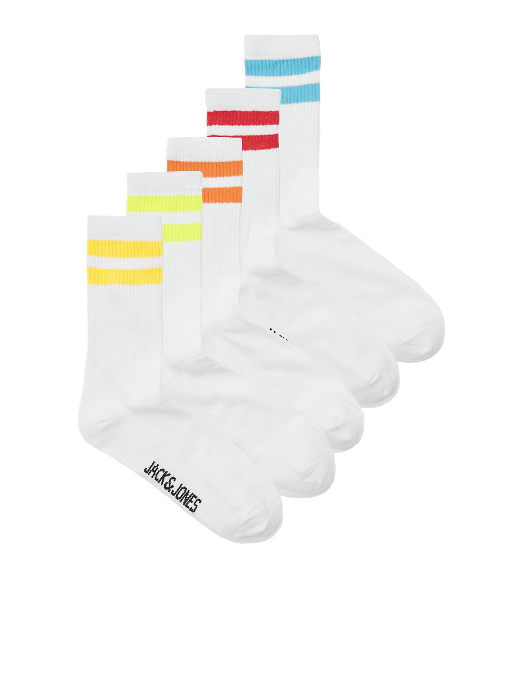5pk Cotton Rich Striped Socks (1-9 Yrs) 3 of 7