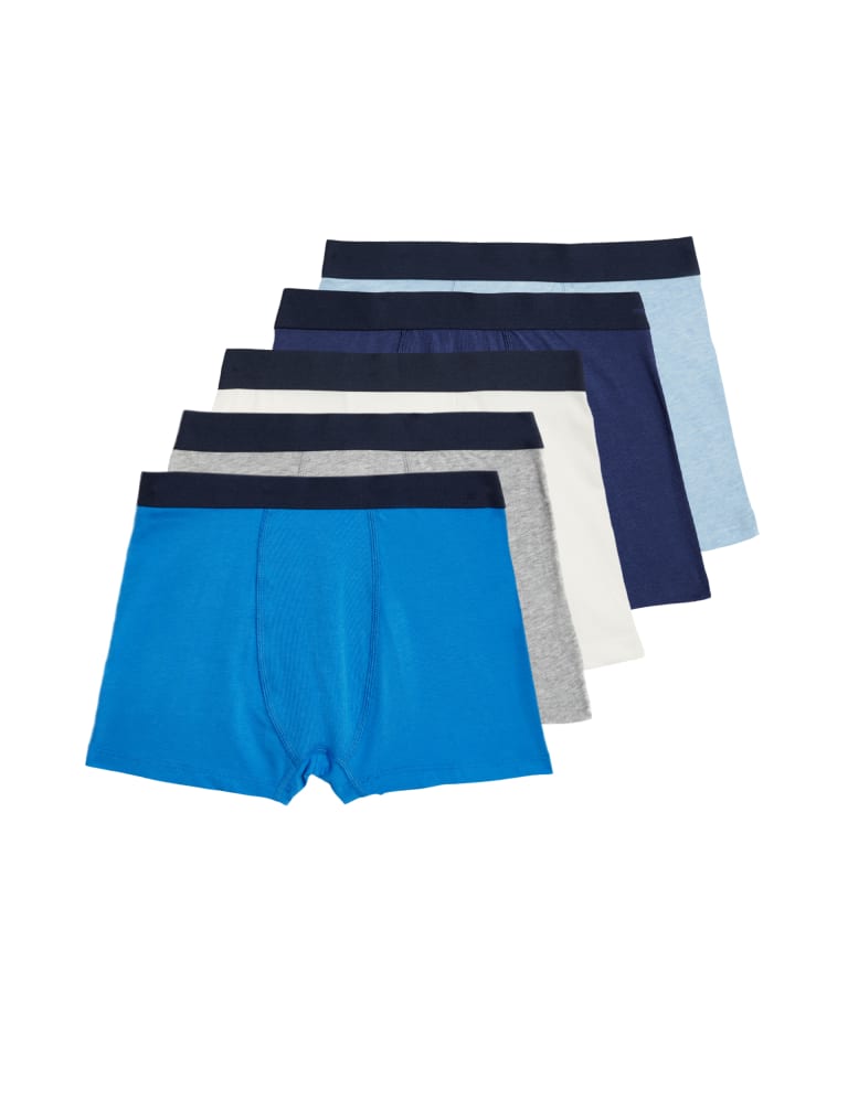 5pk Cotton Rich Trunks (5-16 Yrs) 2 of 2