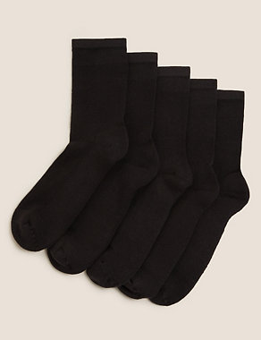 5pk Cotton Rich Ultimate Comfort Ankle High Socks Image 2 of 3