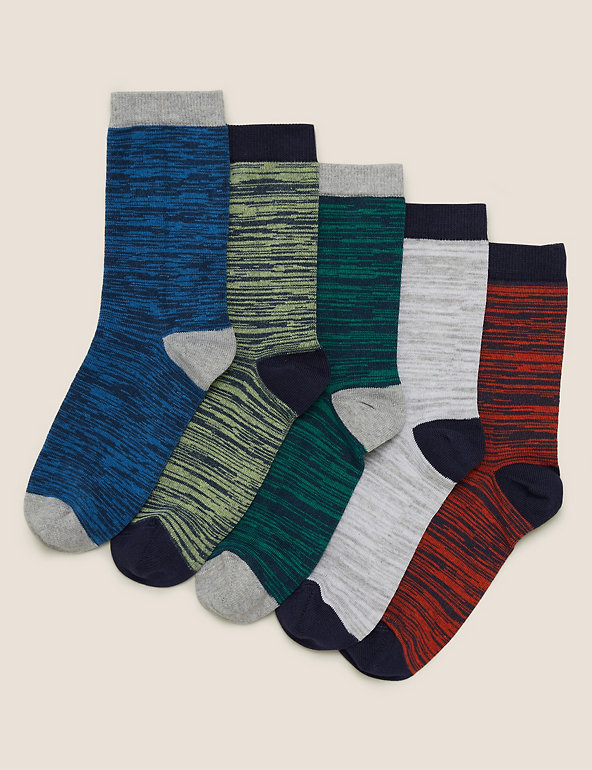 5pk Cotton Space Dye Socks Image 1 of 1