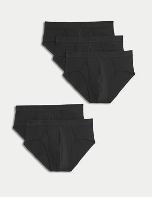 Pimfylm Cotton Underwear For Men Seamless Men's Cotton Color Sport Briefs  Underwear Black Small 
