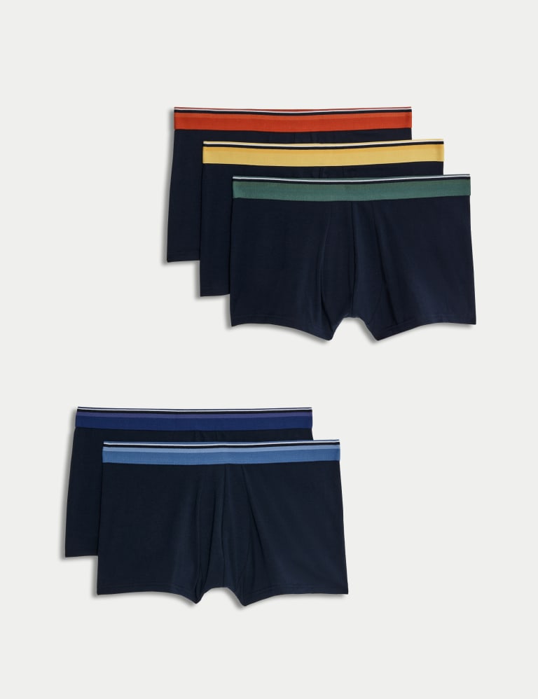 5pk Pure Cotton Cool & Fresh™ Jersey Boxers, M&S Collection