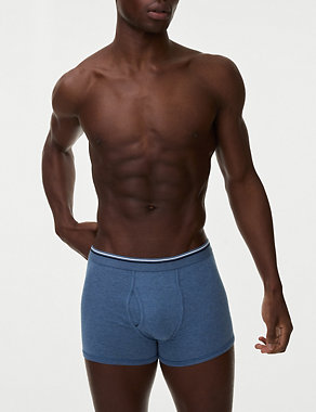 5pk Cotton Stretch Cool & Fresh™ Marl Trunks Image 2 of 3