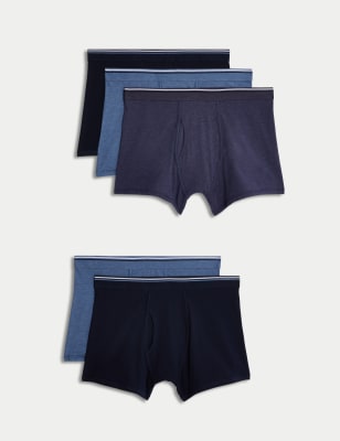 5pk Cotton Stretch Cool & Fresh™ Trunks | M&S Collection | M&S