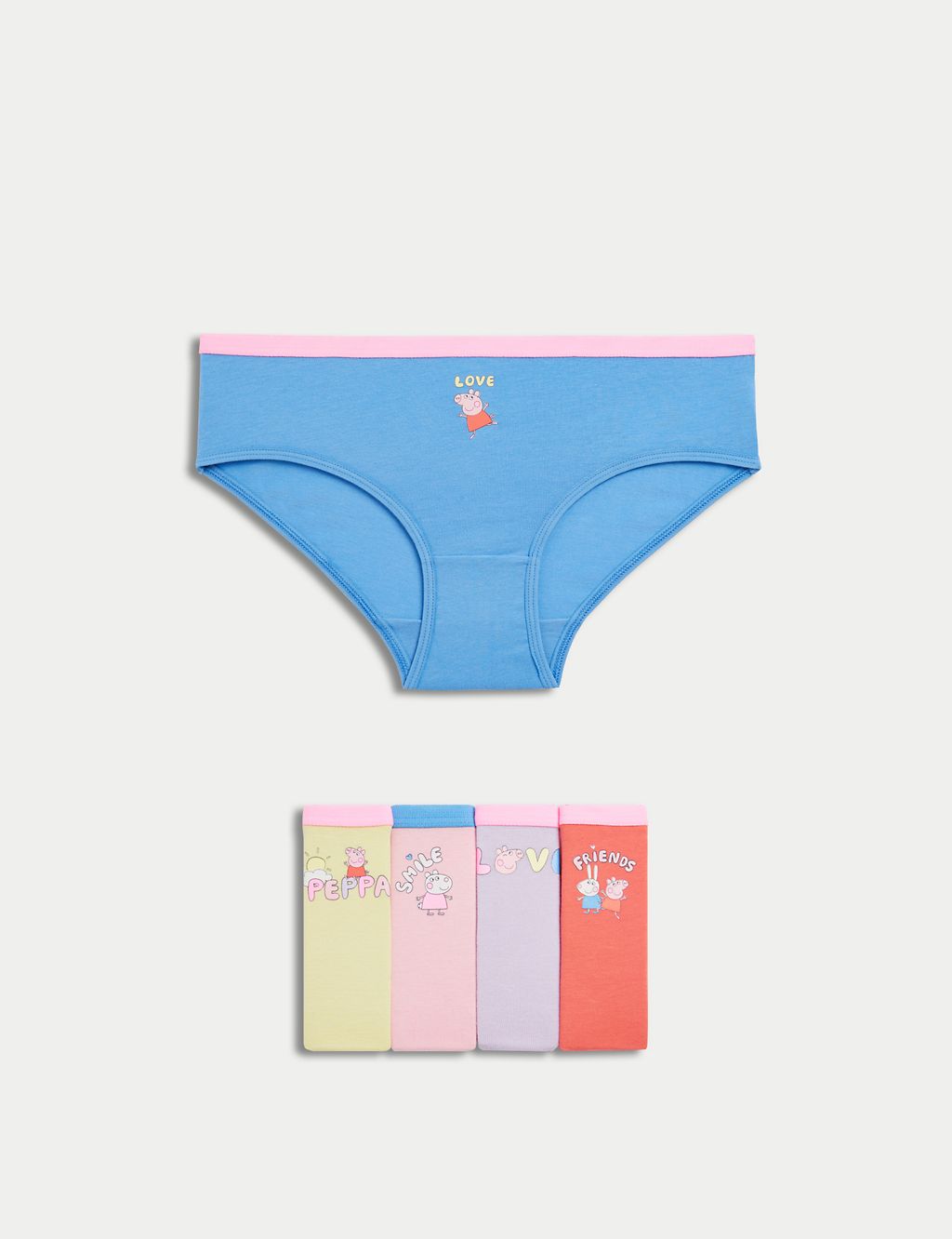 5pk Cotton with Stretch Peppa Pig™ Knickers (2-8 Yrs) 1 of 1