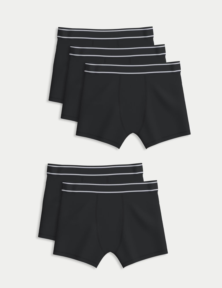 5pk Cotton with Stretch Trunks (5-16 Yrs) 1 of 1