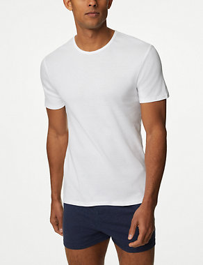 5pk Essential Cotton T-Shirt Vests Image 2 of 3