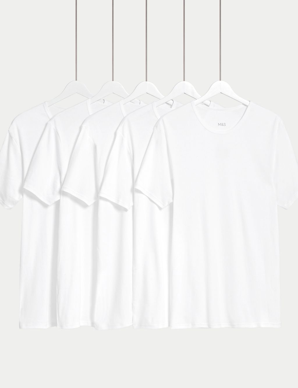 5pk Essential Cotton T-Shirt Vests 3 of 3