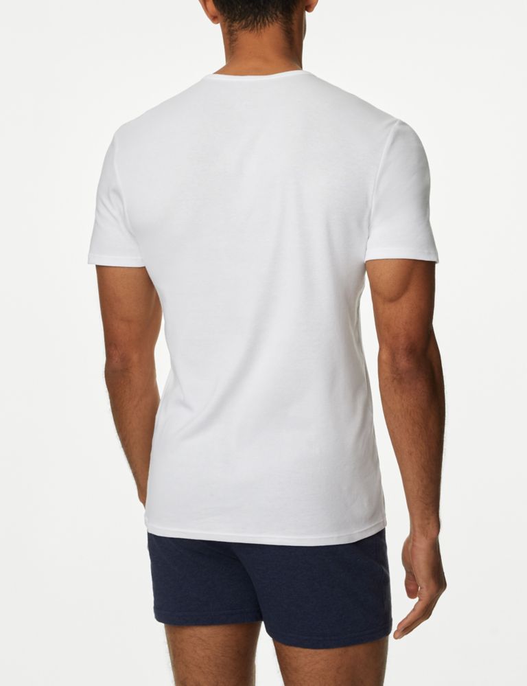 5pk Essential Cotton T-Shirt Vests 3 of 3