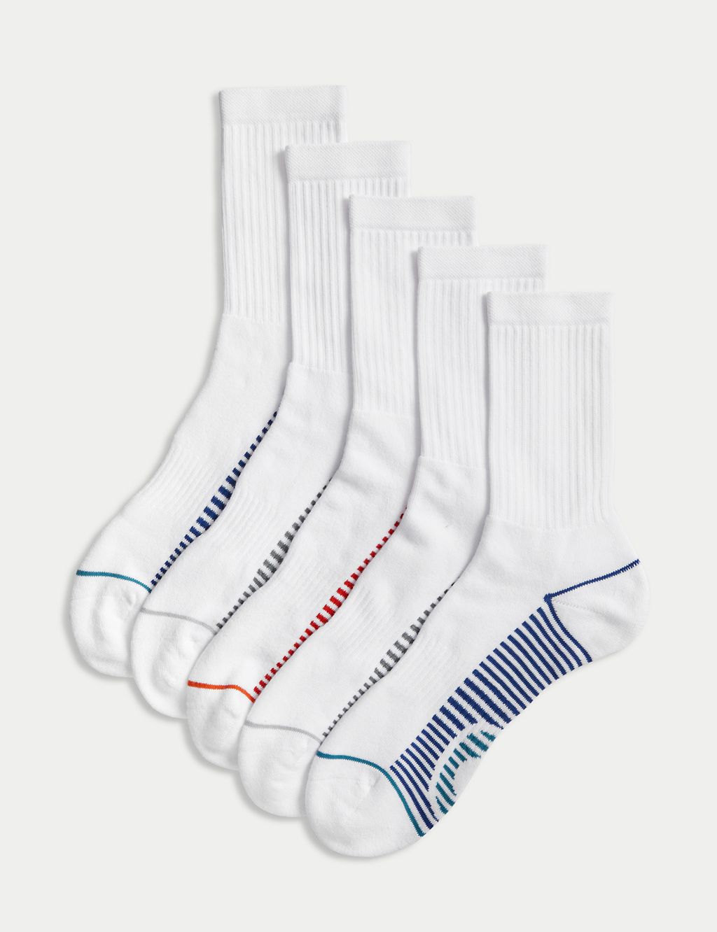 5pk Freshfeet™ Cushioned Sports Socks 1 of 2